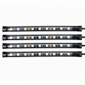 4PCS 9LED RGB Strip Lights Underglow Underbody Remote Control Decorative Floor Atmosphere Strip Interior Lamp