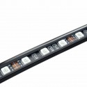 4PCS 9LED RGB Strip Lights Underglow Underbody Remote Control Decorative Floor Atmosphere Strip Interior Lamp