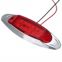 6Pcs Red 24V LED Side Marker Light Flash Strobe Emergency Warning Lamp For Boat Car Truck Trailer