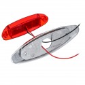 6Pcs Red 24V LED Side Marker Light Flash Strobe Emergency Warning Lamp For Boat Car Truck Trailer