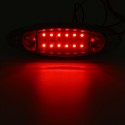 6Pcs Red 24V LED Side Marker Light Flash Strobe Emergency Warning Lamp For Boat Car Truck Trailer