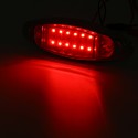 6Pcs Red 24V LED Side Marker Light Flash Strobe Emergency Warning Lamp For Boat Car Truck Trailer