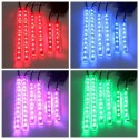 6pcs RGB LED Flexible Neon Strips Light For Motorcycle Auto ATV &Remote Controller