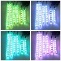 6pcs RGB LED Flexible Neon Strips Light For Motorcycle Auto ATV &Remote Controller