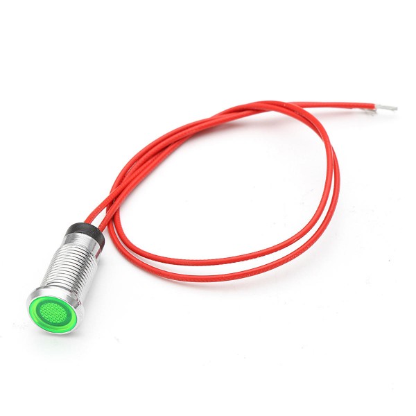 8mm 12V LED Metal Indicator Signal Light Pilot-Lamp For Motorcycle Car Truck Boat