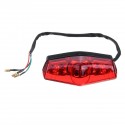 DC12V Red LED Universal Motorcycle ATV Dirt Bike Brake Stop Running Tail Light Without Bracket