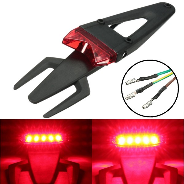 Fender LED Brake Stop Tail Light Universal Motorcycle Enduro Trail Dirt Pit Bike