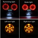 License Plate LED Brake Dual Tail Turn Signal Lights For Bobber Cafe ATV Chopper