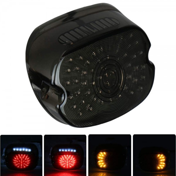 Motorcycle LED Brake Turn Signal License Plate Light Tail Light Assembly For Harley Davidson Sportster FLST Electra Glides