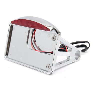 Motorcycle License Plate LED Tail Light Horizontal SidE-mount Bracket For Harley