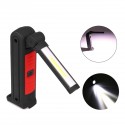 Rechargeable COB LED Slim Work Light Flashlight Inspect Folding Lamp