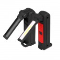 Rechargeable COB LED Slim Work Light Flashlight Inspect Folding Lamp