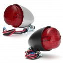 Universal 12V Motorcycle LED Rear Lamp Tail Brake Stop Running Light Black Chrome