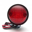 Universal 12V Motorcycle LED Rear Lamp Tail Brake Stop Running Light Black Chrome