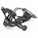 Universal CNC Motorcycle Alloy License Number Plate Holder Bracket LED Lights