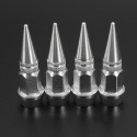 4pcs Tire Dustproof Wheel Stem Valve Caps Aluminum Car Auto Bike Spike Shape