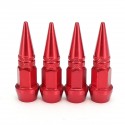 4pcs Tire Dustproof Wheel Stem Valve Caps Aluminum Car Auto Bike Spike Shape