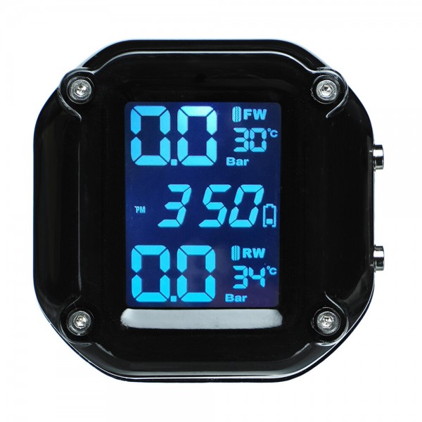 AN-11 Motorcycle Tire Pressure Monitoring System Real Time Sun Protection LCD Display 2 External WI Sensor Motor TPMS