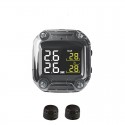 M3-C Motorcycle Tire Pressure Monitoring System Sun Protection LCD Display 2 External WI Sensor Motor TPMS