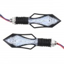 2Pcs Motorcycle Turn Signal Lights ABS Plastic Material Red Yellow Blue