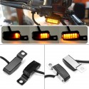 2pcs LED Turn Signal Indicators Flowing Running Water Light Amber Dynamic Motorcycle Bike Handlebar Mount