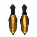 2pcs Motorcycle LED Turn Signal Amber Lamp Sequential Flowing Indicator Lights