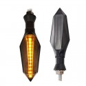 2pcs Motorcycle LED Turn Signal Amber Lamp Sequential Flowing Indicator Lights