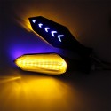 2pcs Motorcycle LED Turn Signal Amber Lamp Sequential Flowing Indicator Lights