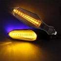 2pcs Motorcycle LED Turn Signal Amber Lamp Sequential Flowing Indicator Lights