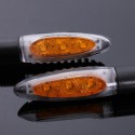 2pcs Universal Motorcycle 3 LED Turn Signal Indicator Amber Light