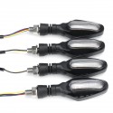 4PCS 12V 300LM Motorcycle LED Turn Signals Flowing Lights Blinker Indicators Daytime Running Brake Tail Light Universal