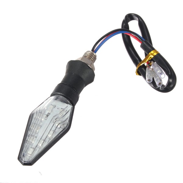 4pcs Motorcycle Amber&Blue 12LEDs Turn Signal Indicator Lamp Light With Flasher Relay