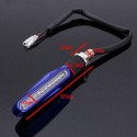 4pcs Motorcycle LED Turn Signal Indicator Blinkers Amber Light Blue Body Shell