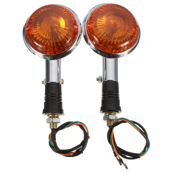 Amber Turn Indicator Signal Lights Blinker Lens For Yamaha Virago XV1100 1985-1999