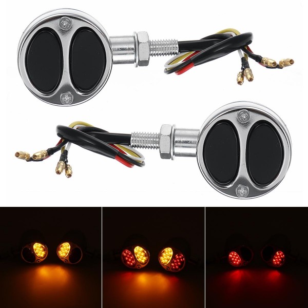 Motorcycle Bullet Turn Signals Tail Lights For Harley Cafe Racer Bobber Chopper