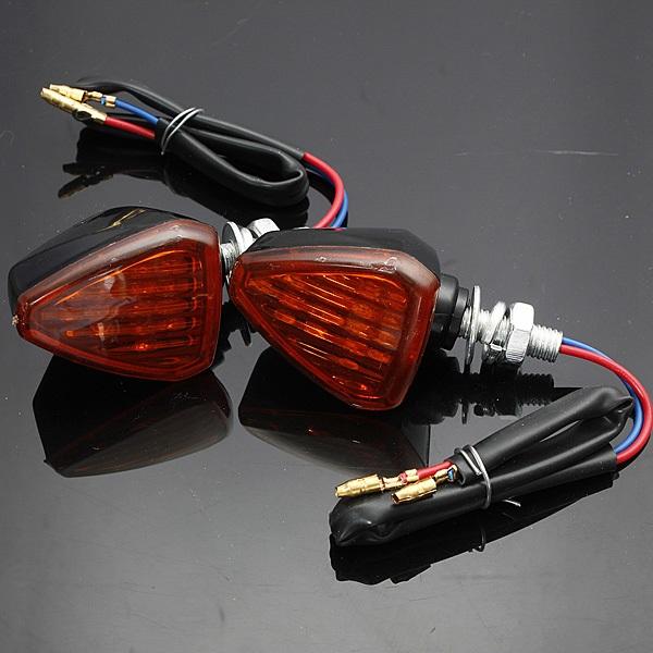 Motorcycle Motor Bike Turn Signal Indicators Light Lamp Amber