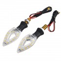 Pair 12V Motorcycle LED Turn Signal Indicator Lights Strobe Flash Blinker Amber Blue Lamp Universal