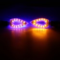 Pair 12V Motorcycle LED Turn Signal Indicator Lights Strobe Flash Blinker Amber Blue Lamp Universal