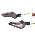 Pair 12V Motorcycle Scooter LED Modified Turn Signal Lights Daytime Light Ox Horn Indicators