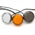 Pair 12V Universal Motorcycle Bike Round LED Turn Signal Indicator Blinker Light Lamp