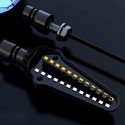 Pair Motorcycle Dynamic LED Turn Signal Indicator + Neon Glow EL DRL Stop Lights