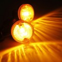 Pair Motorcycle Turn Signal Light Amber Indicator Lamp