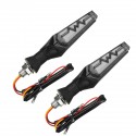 Pair Universal Motorcycle Turn Signal Light LED Indicator DRL Brake Flash Lamp