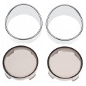 Turn Signal Cover Visor Ring Kit Smoked Lens Chrome For Harley