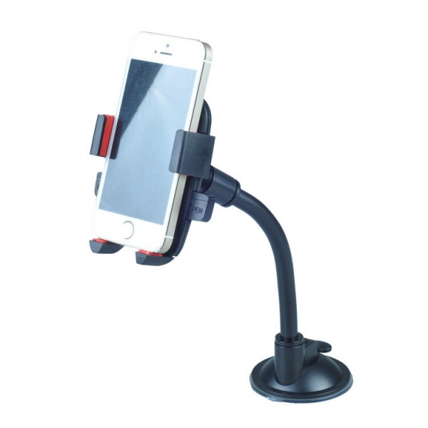 Car Phone Holder Button Lock Clip Long Arm Mount Stand Support