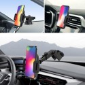 Wireless Fast Charger Car Retractable Suction Cup Dashboard Air Vent Phone Holder for Iphone X