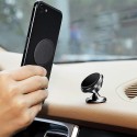 Round Metal Plate PU Leather Surface Iron Sheet Black 4PCS for Magnetic Car Phone Holder