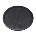 Round Metal Plate PU Leather Surface Iron Sheet Black 4PCS for Magnetic Car Phone Holder