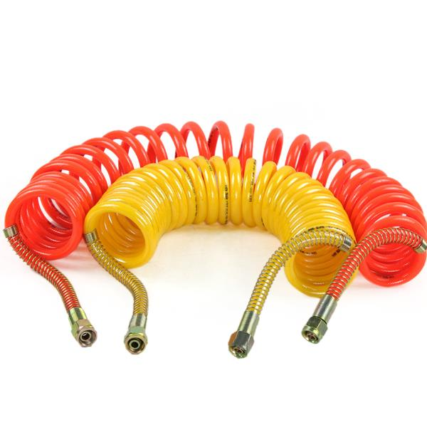 7.5m PU Trailer Tube Brake Coiled Hose Dual Spring Air Pipe Helix Trachea Tube for Heavy Truck