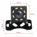 Waterproof Front and Car Rear View Visual External with 12 LED lights Camera